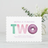 Eenvoudige moderne uitnodiging tot tweede geboorte (Staand voorkant)