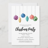 Eenvoudige moderne uitnodiging voor een kerstfeest (Voorkant)