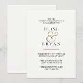 Eenvoudige, moderne uitnodiging voor een opvoedend (Voorkant / Achterkant)