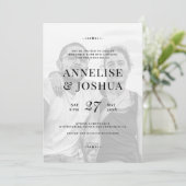 Eenvoudige, moderne uitnodiging voor fotobekleding (Staand voorkant)