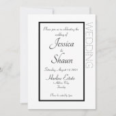 Eenvoudige moderne uitnodiging wit (Voorkant)