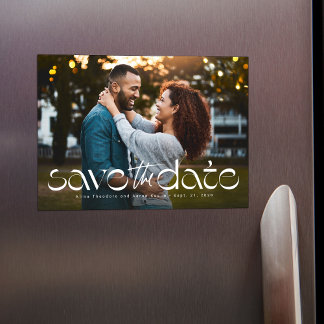 Eenvoudige moderne unieke type foto opslaan van de magnetische uitnodiging