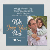 Eenvoudige moderne Vaderdag foto familie Feestdagenkaart (Voorkant / Achterkant)