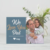 Eenvoudige moderne Vaderdag foto familie Feestdagenkaart (Staand voorkant)