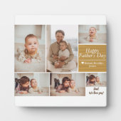 Eenvoudige Moderne Vaders Dag foto familie collage Fotoplaat (Voorkant)
