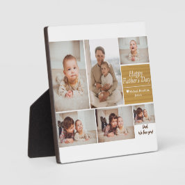 Eenvoudige Moderne Vaders Dag foto familie collage Fotoplaat