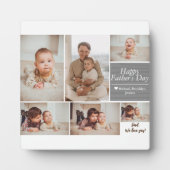Eenvoudige Moderne Vaders Dag foto familie collage Fotoplaat (Voorkant)