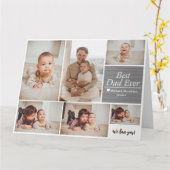 Eenvoudige Moderne Vaders Dag foto familie collage Kaart (Gele Bloem)