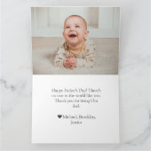 Eenvoudige Moderne Vaders Dag foto familie collage Kaart (Binnen)