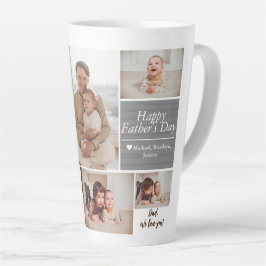 Eenvoudige Moderne Vaders Dag foto familie collage Latte Mok