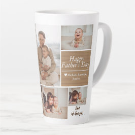 Eenvoudige Moderne Vaders Dag foto familie collage Latte Mok