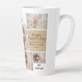 Eenvoudige Moderne Vaders Dag foto familie collage Latte Mok (Rechts)