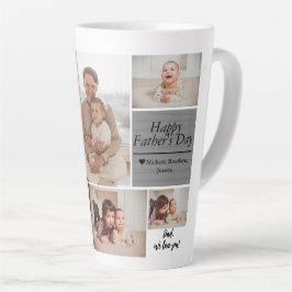 Eenvoudige Moderne Vaders Dag foto familie collage Latte Mok