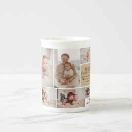 Eenvoudige Moderne Vaders Dag foto familie collage Porselein Kop