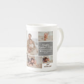 Eenvoudige Moderne Vaders Dag foto familie collage Porselein Kop (Voorkant rechts)