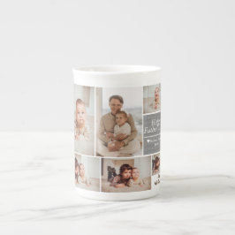 Eenvoudige Moderne Vaders Dag foto familie collage Porselein Kop