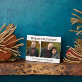 Eenvoudige moderne vaders dag opa 2 foto familie fotoplaat (Zijkant)