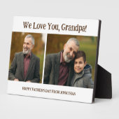 Eenvoudige moderne vaders dag opa 2 foto familie fotoplaat (Zijkant)