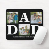 Eenvoudige moderne vaders dag vader 3 foto familie muismat (Met muis)