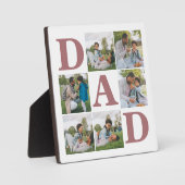 Eenvoudige moderne vaders dag vader 6 foto familie fotoplaat (Voorkant)