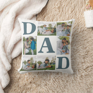 Eenvoudige moderne vaders dag vader 6 foto familie kussen