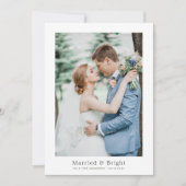 Eenvoudige moderne vakantie bruiloft aankondiging (Voorkant)