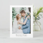 Eenvoudige moderne vakantie bruiloft aankondiging (Staand voorkant)