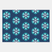 Eenvoudige moderne vakantie met witte sneeuwvlok inpakpapier vel (Voorkant 3)