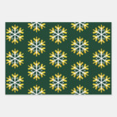 Eenvoudige moderne vakantiegoud folie witte sneeuw inpakpapier vel (Voorkant 3)