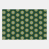 Eenvoudige moderne vakantiegoud folie witte sneeuw inpakpapier vel (Voorkant)