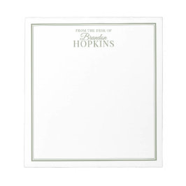 Eenvoudige Moderne van de Duidelijke Groene Dek va Notitieblok