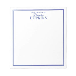 Eenvoudige Moderne vanaf de bureau van het Blauw v Notitieblok