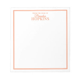 Eenvoudige Moderne vanaf de bureau van het Oranje  Notitieblok