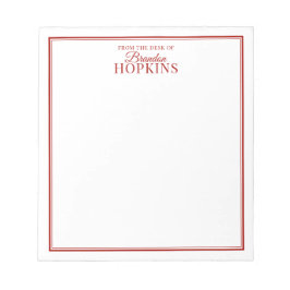 Eenvoudige Moderne vanaf de bureau van het Rode Ma Notitieblok