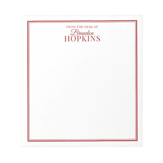 Eenvoudige Moderne vanaf de bureau van het Rode Ma Notitieblok (Voorkant)