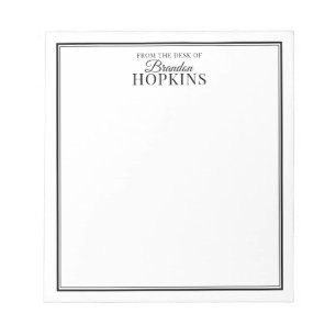 Eenvoudige Moderne vanaf de bureau van het Zwart M Notitieblok