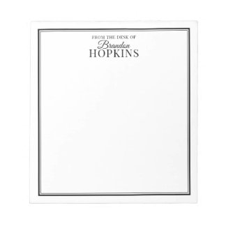 Eenvoudige Moderne vanaf de bureau van het Zwart M Notitieblok