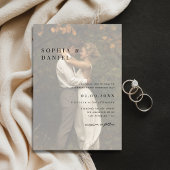 Eenvoudige Moderne Vellum Overlay Foto Budget Huwe Kaart