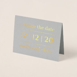 Eenvoudige moderne verandering van de datum waarop folie kaarten