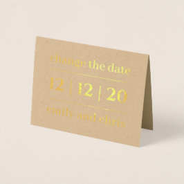 Eenvoudige moderne verandering van de datum waarop folie kaarten