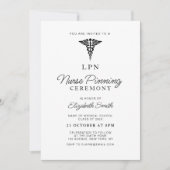 Eenvoudige moderne verpleegster pinning ceremonie  kaart (Voorkant)