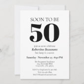 Eenvoudige moderne verrassing 50ste verjaardagsfee kaart (Voorkant)