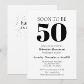 Eenvoudige moderne verrassing 50ste verjaardagsfee kaart (Voorkant / Achterkant)