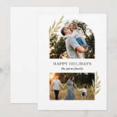 Eenvoudige Moderne Vertakkingen Splitsen Band Twee Feestdagenkaart (Voorkant / Achterkant)