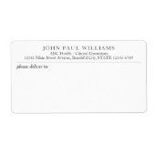 Eenvoudige Moderne Verzendlabel Bedrijfsnaam (Voorkant)