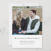 Eenvoudige moderne vetgedrukte naam ingelijst 2-fo save the date (Achterkant)