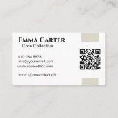 Eenvoudige moderne vier foto collage fitness visitekaartje (Achterkant)