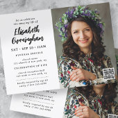 Eenvoudige moderne viering van het leven begrafeni kaart