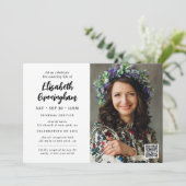 Eenvoudige moderne viering van het leven begrafeni kaart (Staand voorkant)