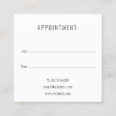 Eenvoudige moderne vierkante afspraakkaart vierkante visitekaartje (Voorkant)